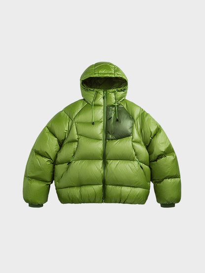 Down Puffer Jacket Insulated With White Duck Down