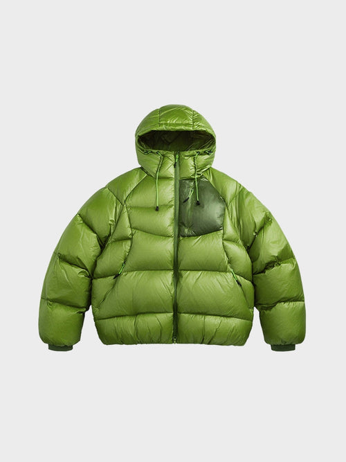 Down Puffer Jacket Insulated With White Duck Down