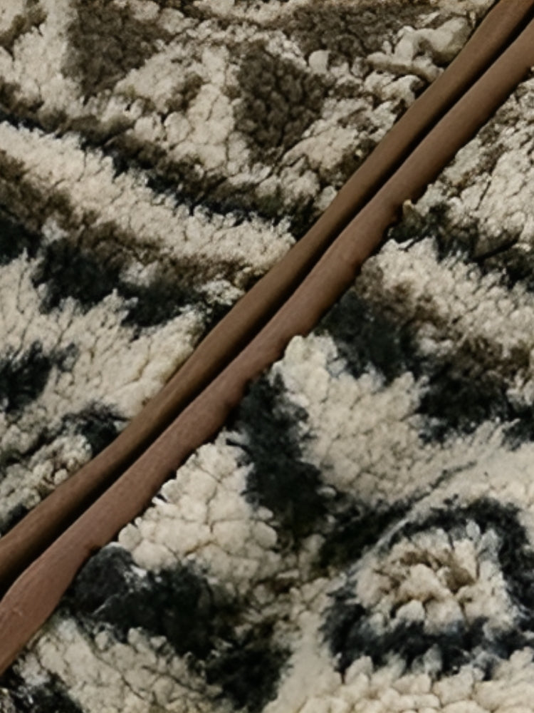 Men's Full-Zip Polka Dot Fleece Jacket Light Brown