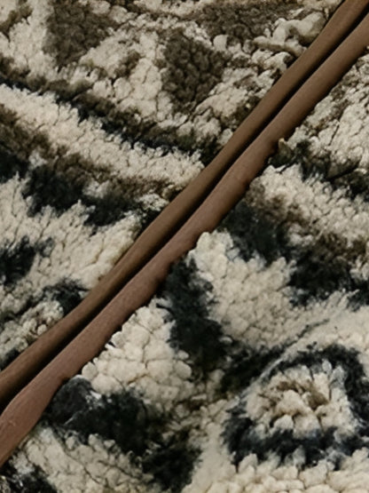Men's Full-Zip Polka Dot Fleece Jacket Light Brown
