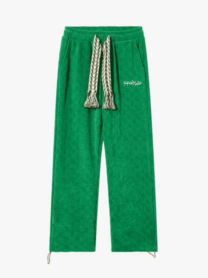 High Waisted Straight Cotton Sweatpants