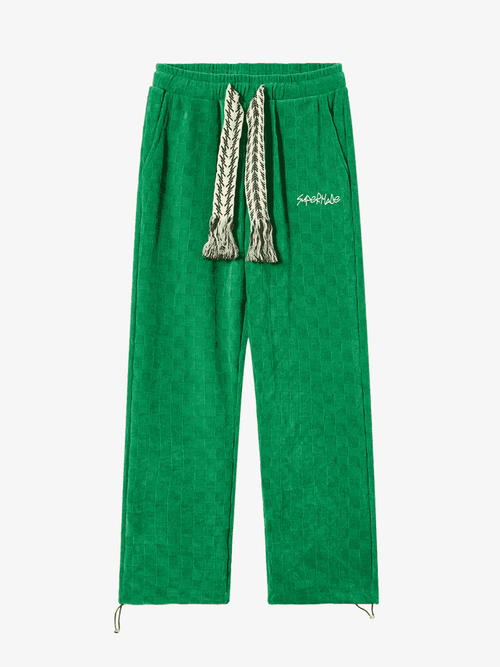 High Waisted Straight Cotton Sweatpants