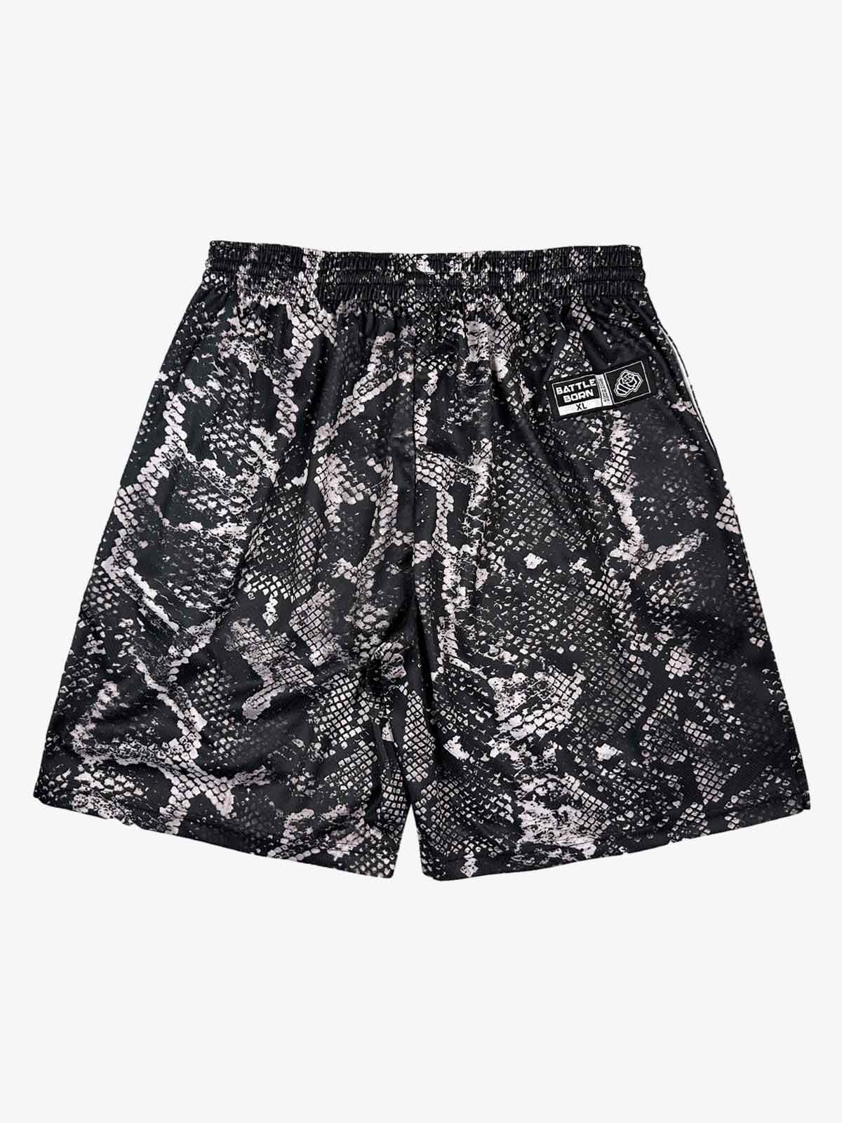 Snakeskin Print Athletic Running Shorts