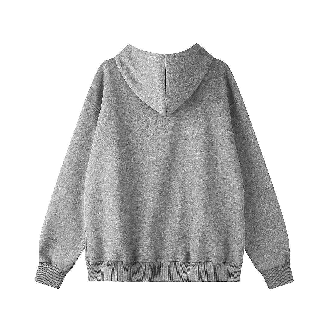 Side view of the sequin star zip-up hoodie