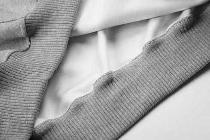 Detail of the hood and drawstring on the star hoodie