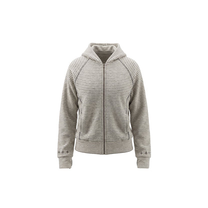 Close-up of the hoodie zip fastening and soft fabric