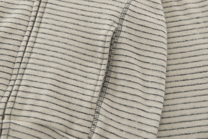Back view of the casual striped hoodie