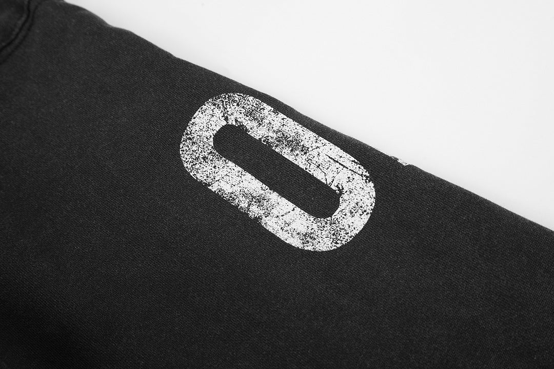 Back view of the graphic hoodie showing the plain rear design
