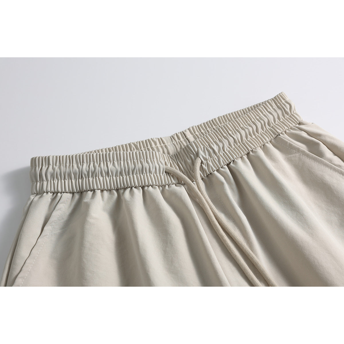 Relaxed fit cargo shorts shown on model from the front