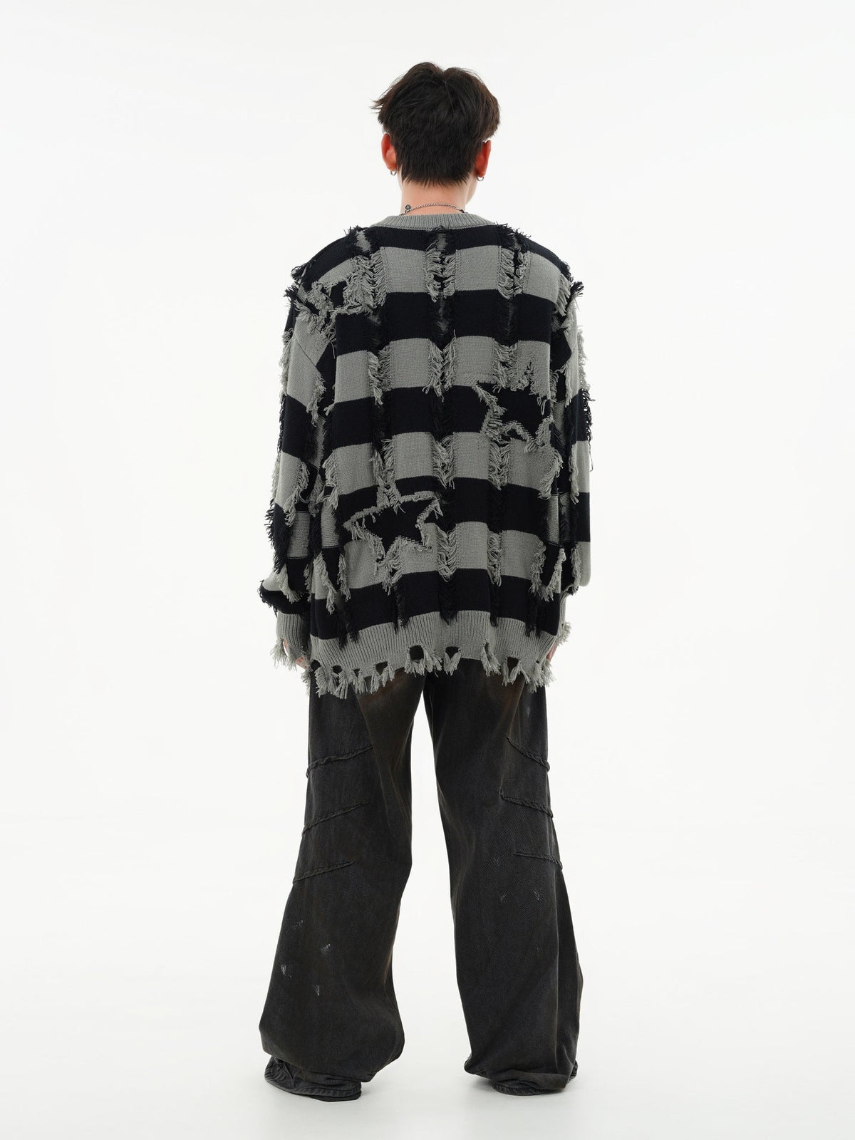 Close-up of the textured knit and star motif