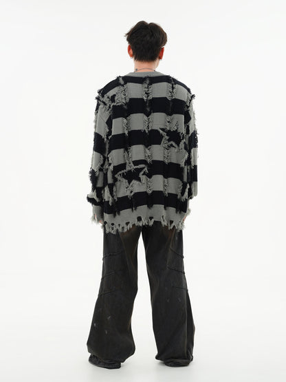 Close-up of the textured knit and star motif
