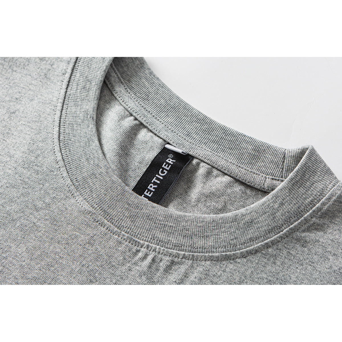 Fabric close-up of the soft jersey T-shirt