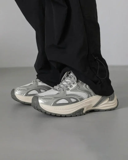 Top view showing the shape of the running trainers