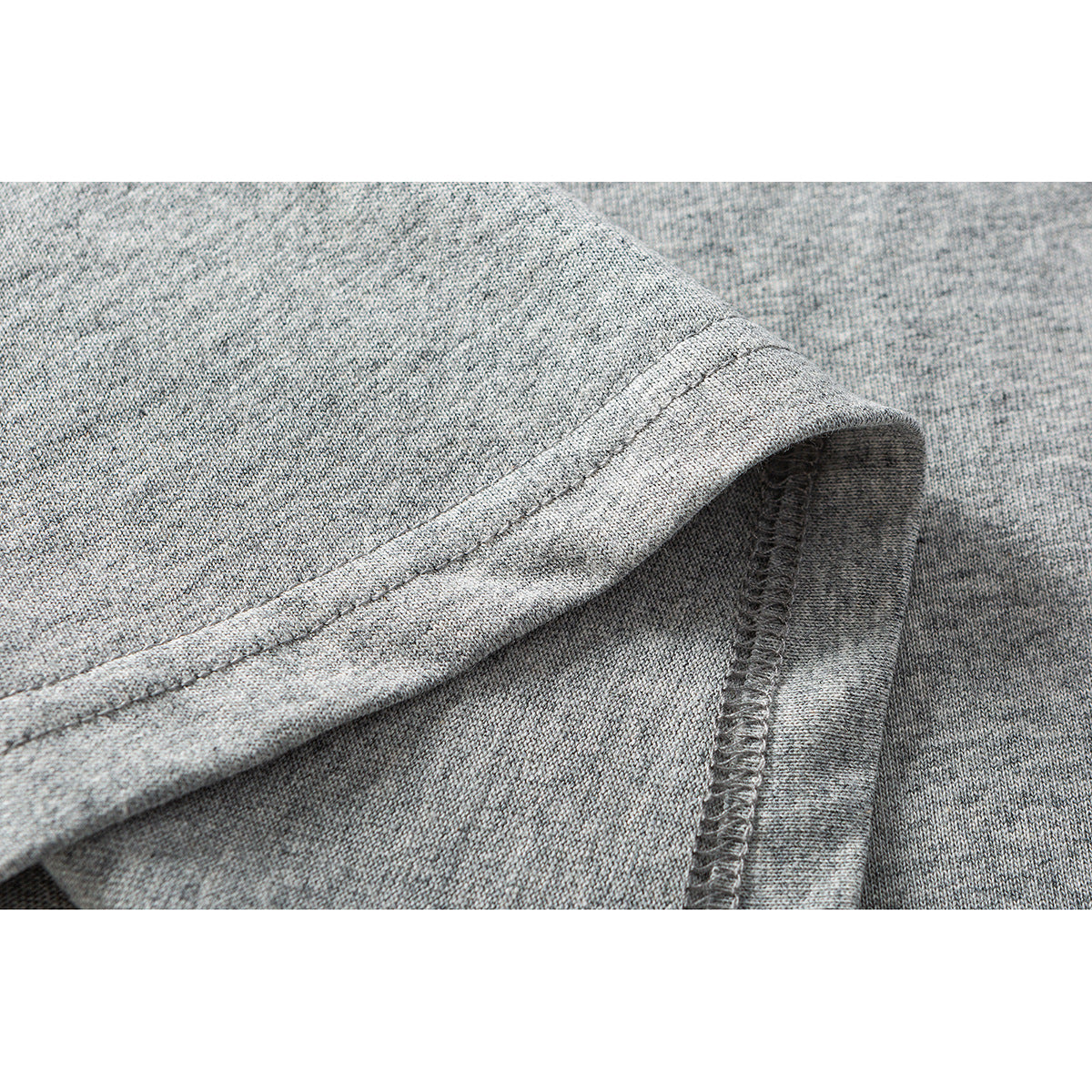 Full-length back view of the relaxed fit crew neck tee