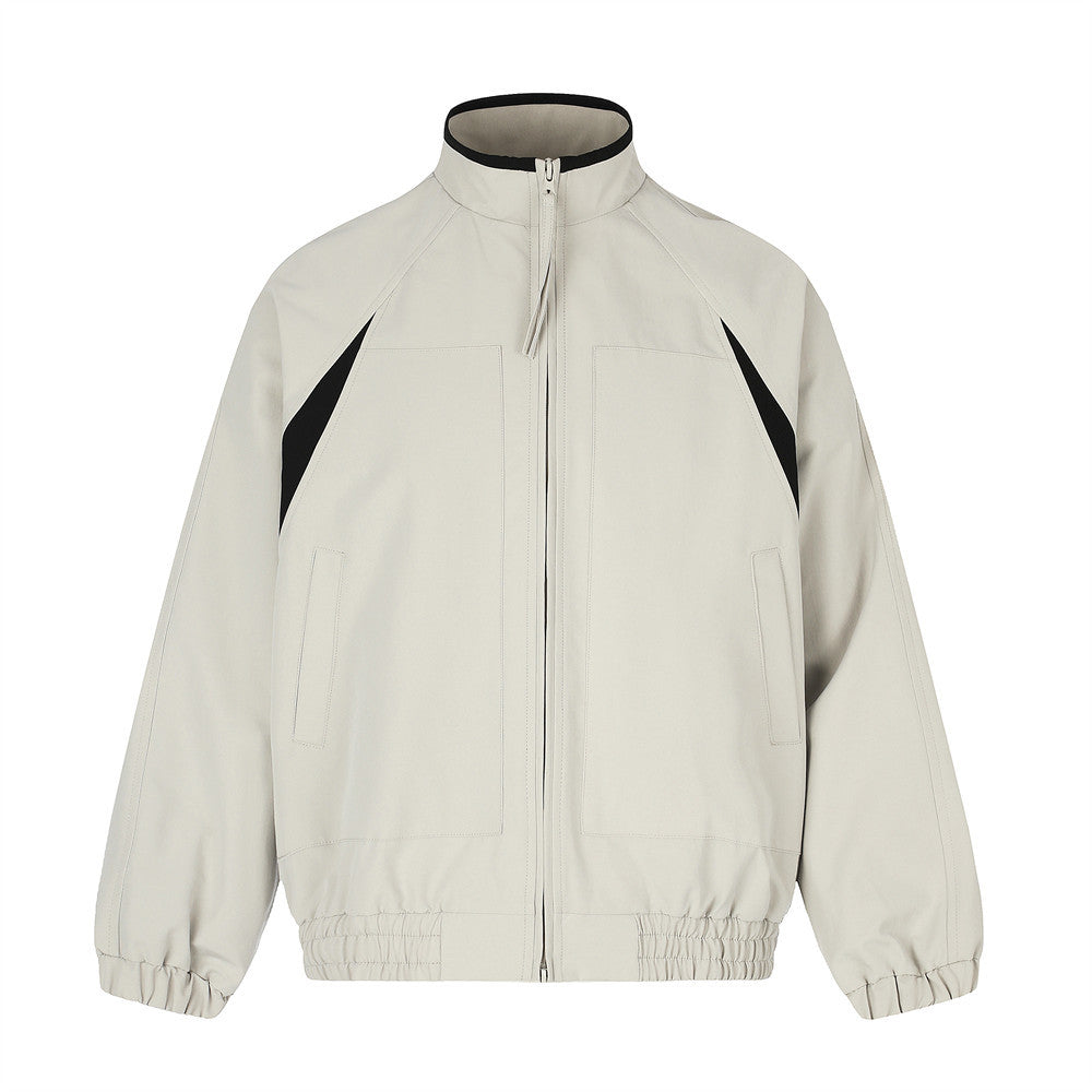 Black And White Colourblock Track Jacket