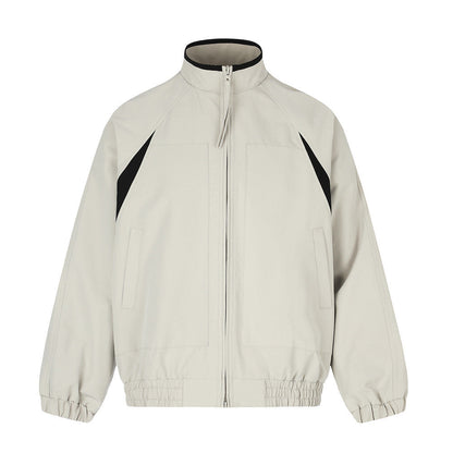 Sporty colourblock jacket in black and white
