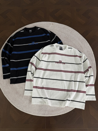 Relaxed-fit striped shirt styled for casual everyday wear
