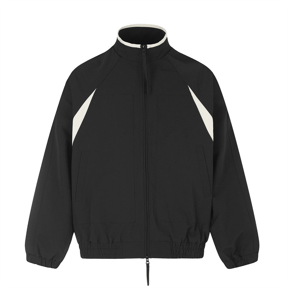 Black And White Colourblock Track Jacket