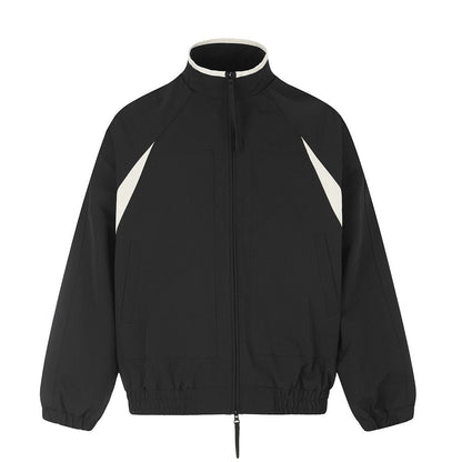 Black And White Colourblock Track Jacket