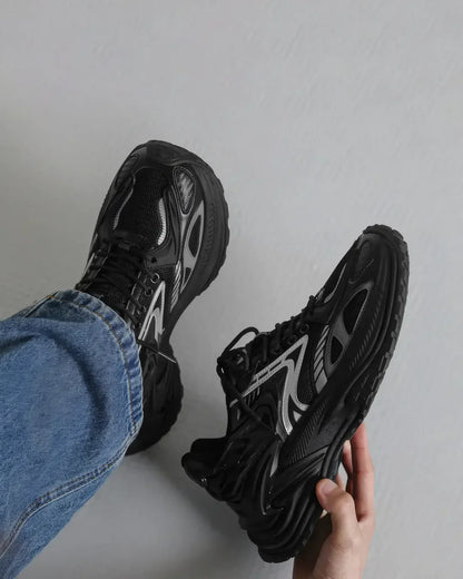 Pair of unisex running trainers displayed together