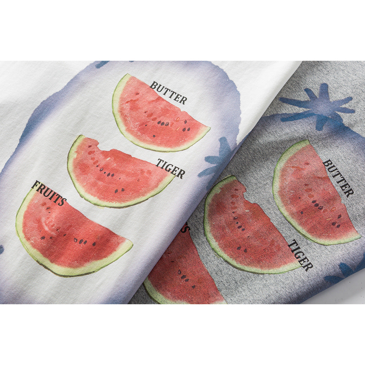Styled front view of watermelon graphic T-shirt for casual wear