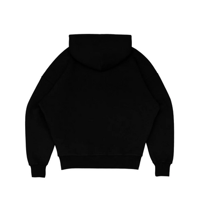 Cotton Blend Hoodie And Joggers Tracksuit Black And Grey