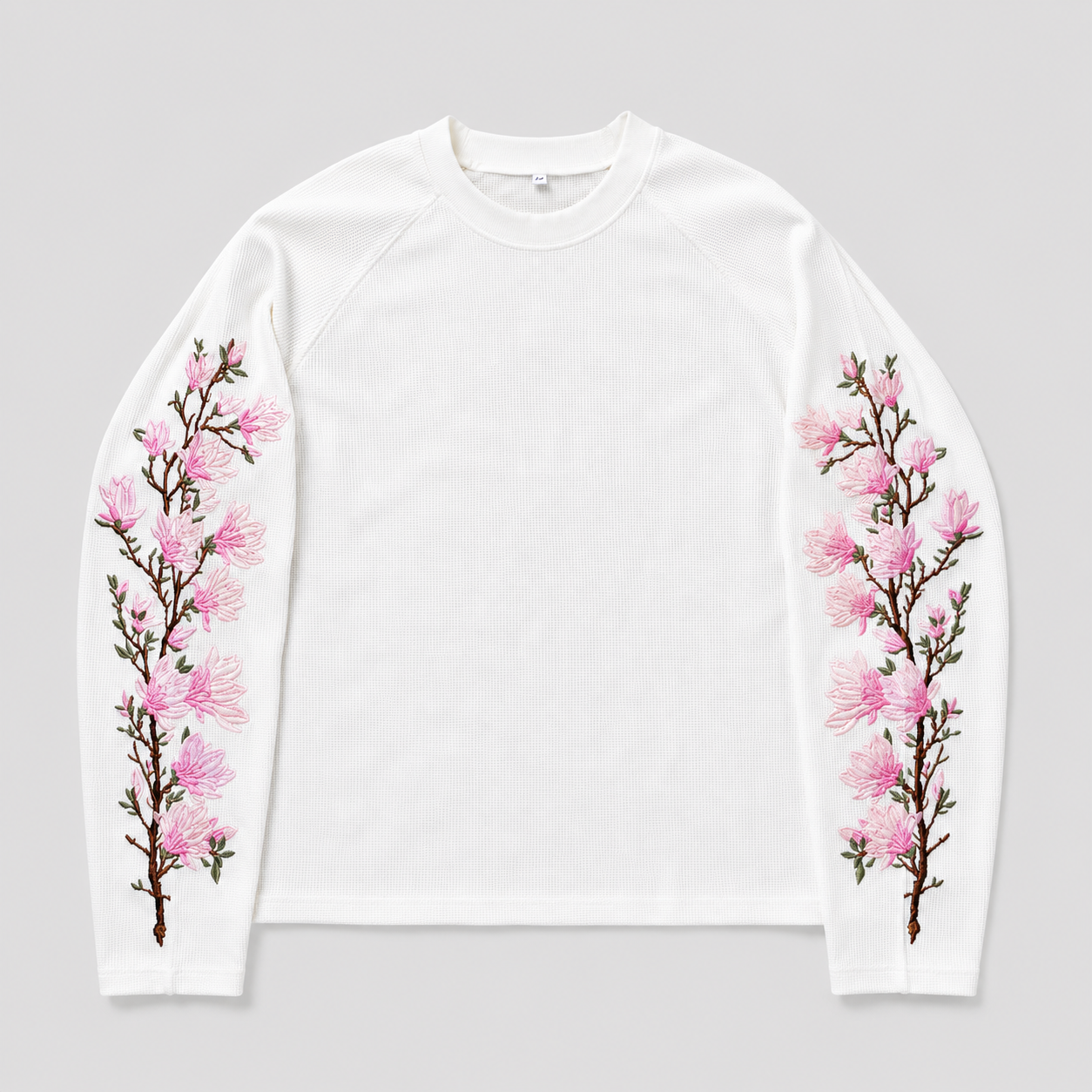 Embroidered Pink Blossom Longsleeve Top