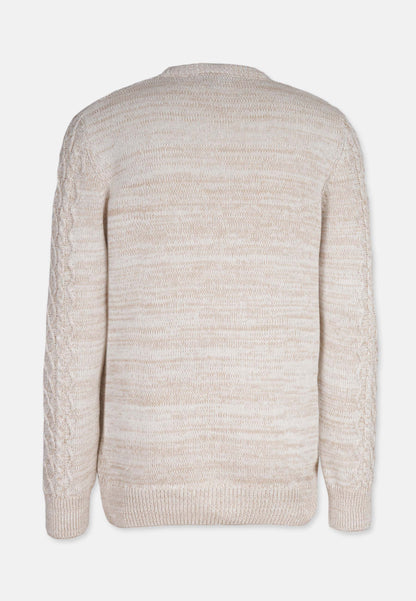 Organic Cotton Cable Knit Sweater Beige