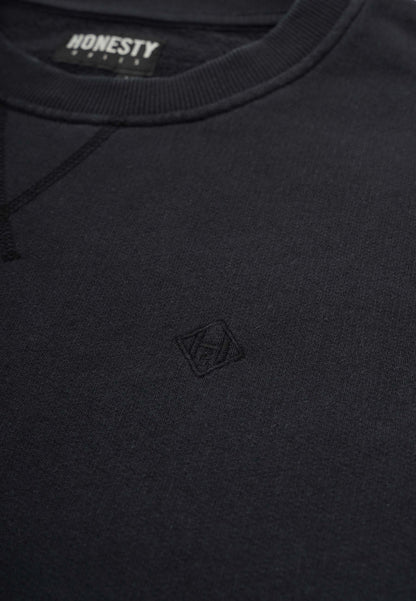 Organic Cotton Dip Dye Sweatshirt Black