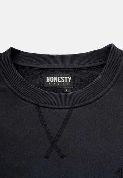 Organic Cotton Dip Dye Sweatshirt Black