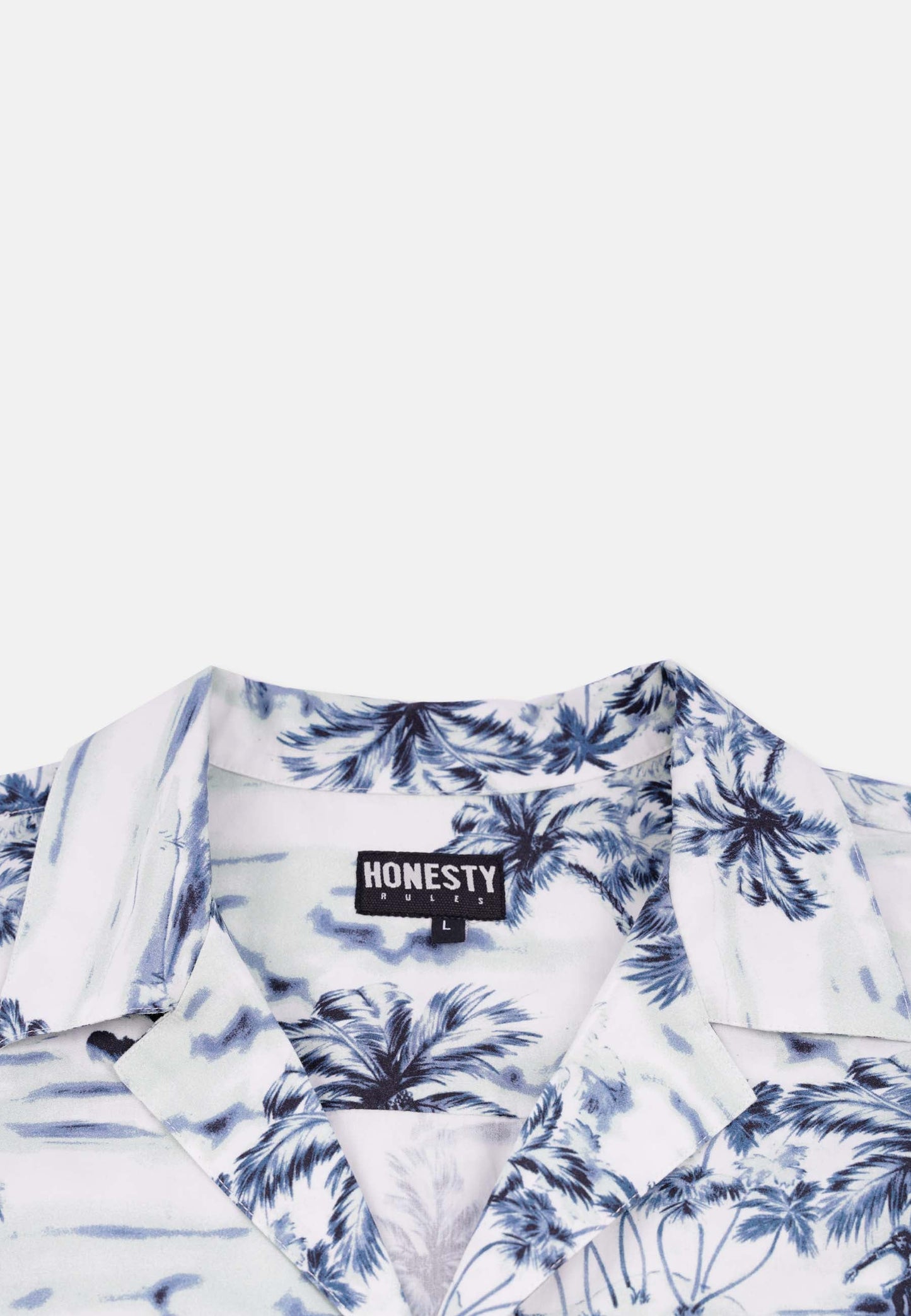 Organic Cotton Loose Fit Short Sleeve Shirt Blue