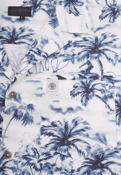 Revelse™ Organic Cotton Loose Fit Short Sleeve Shirt Blue