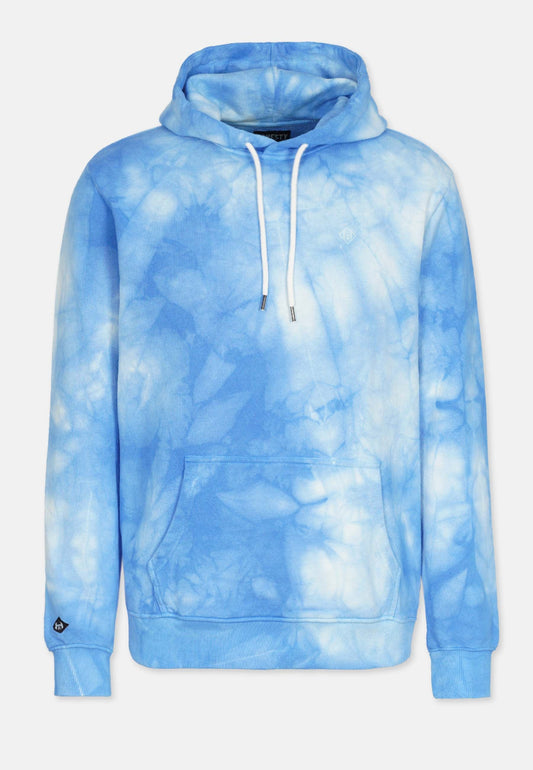 Organic Cotton Tie Dye Hooded Sweatshirt Blue