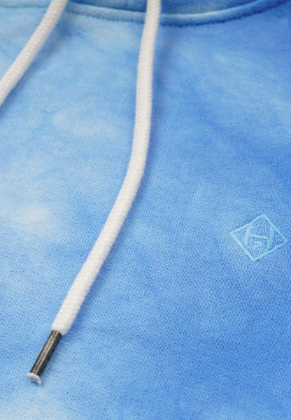 Organic Cotton Tie Dye Hooded Sweatshirt Blue