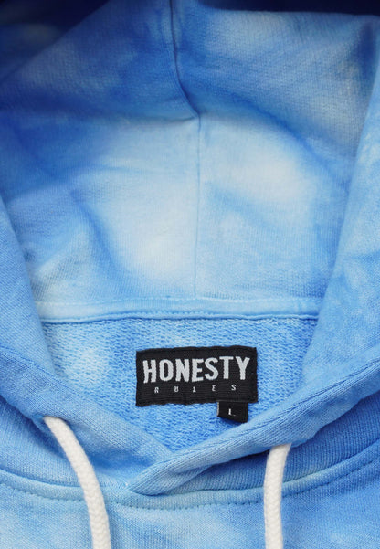 Organic Cotton Tie Dye Hooded Sweatshirt Blue
