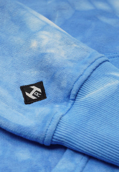 Organic Cotton Tie Dye Hooded Sweatshirt Blue