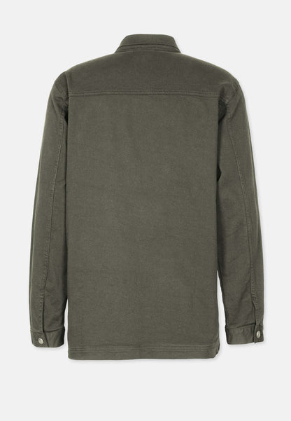 Organic Cotton Twill Worker Jacket Olive