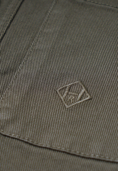 Organic Cotton Twill Worker Jacket Olive