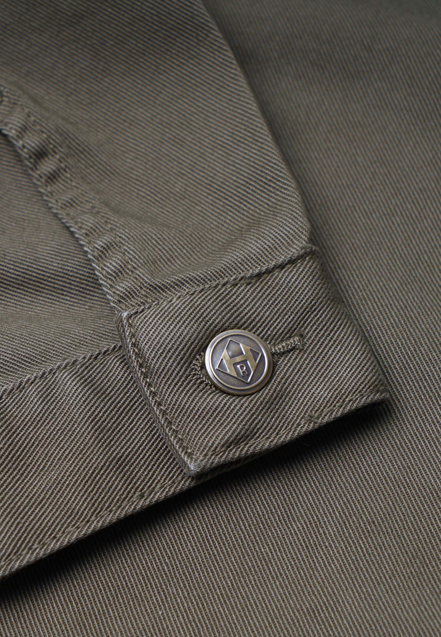 Organic Cotton Twill Worker Jacket Olive