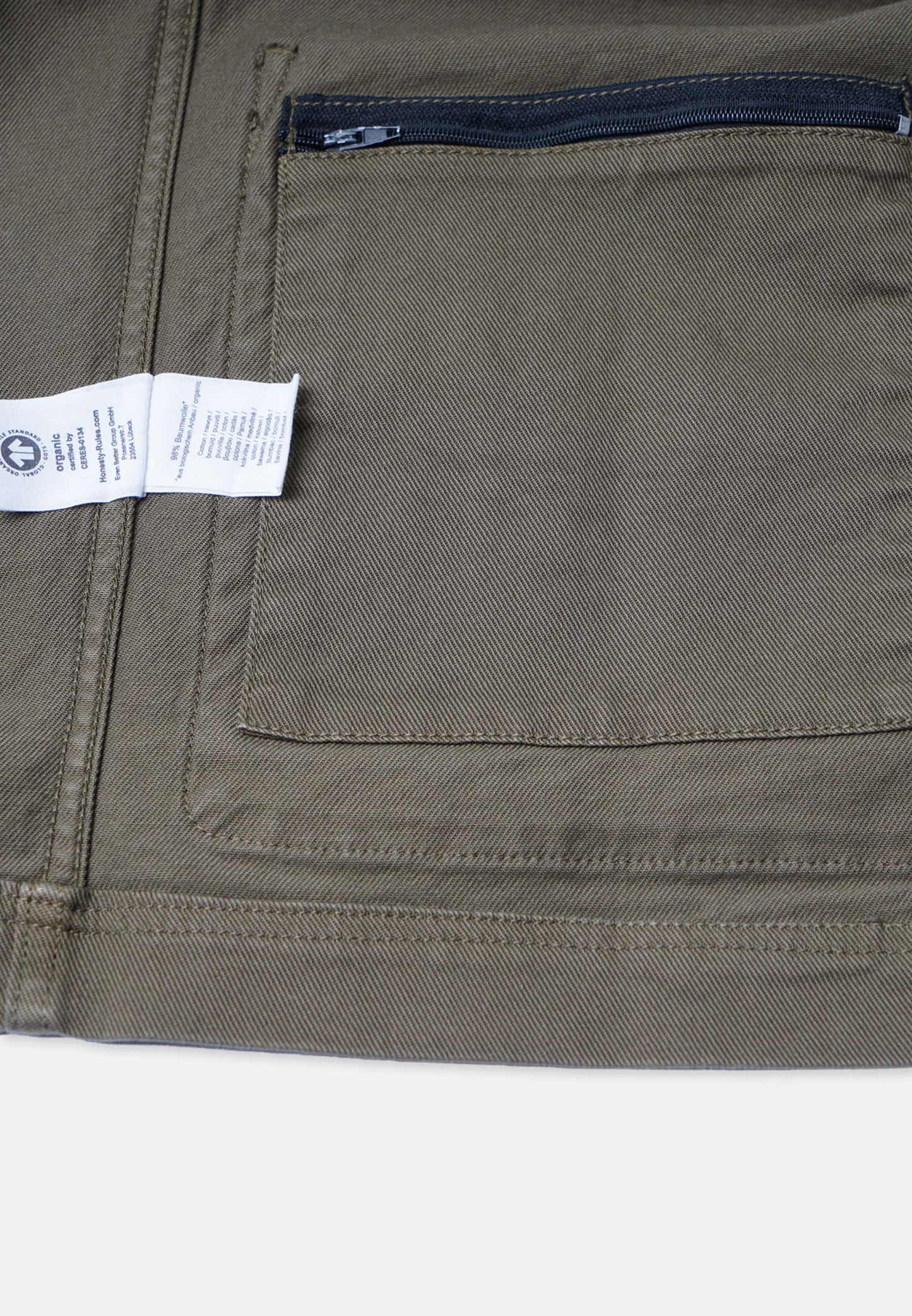 Organic Cotton Twill Worker Jacket Olive