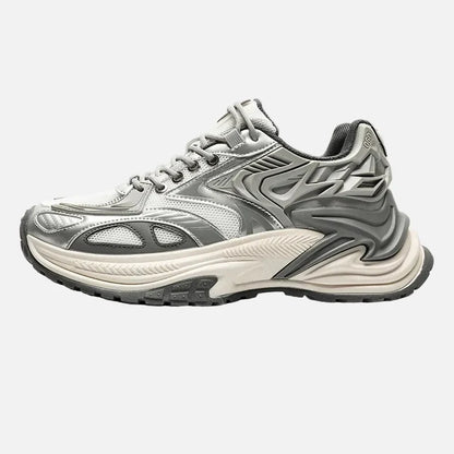 Rear view of chunky sports trainers