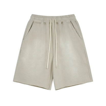 Acid Wash Cotton Shorts