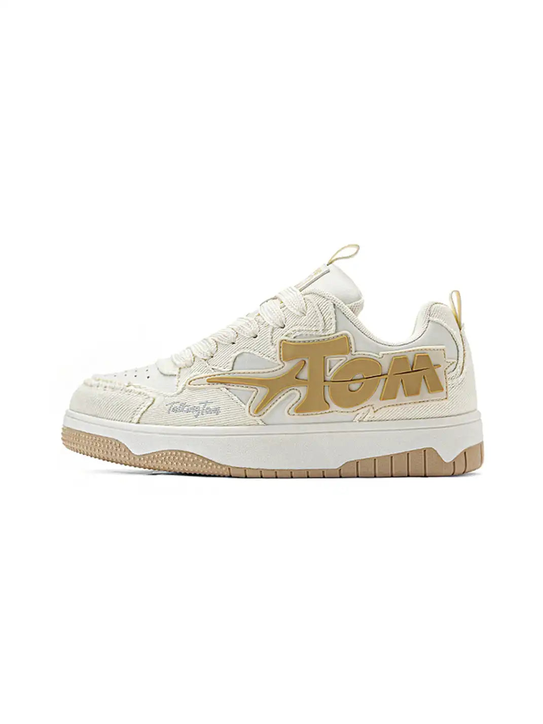 Pair of statement low-top sneakers shown together