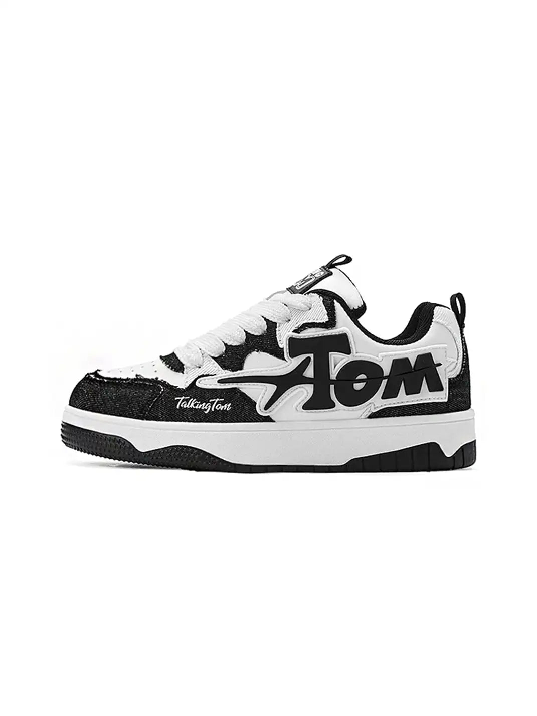 Rear view of the low-top sneakers showing the heel design
