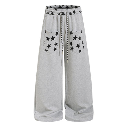 Baggy sweatpants featuring an all-over star print