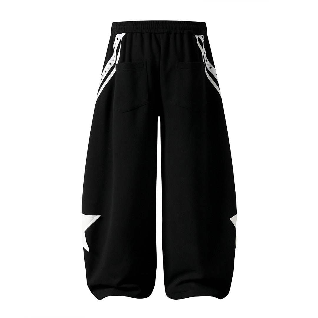 Baggy barrel sweatpants styled in a casual everyday outfit