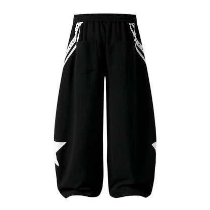 Baggy barrel sweatpants styled in a casual everyday outfit