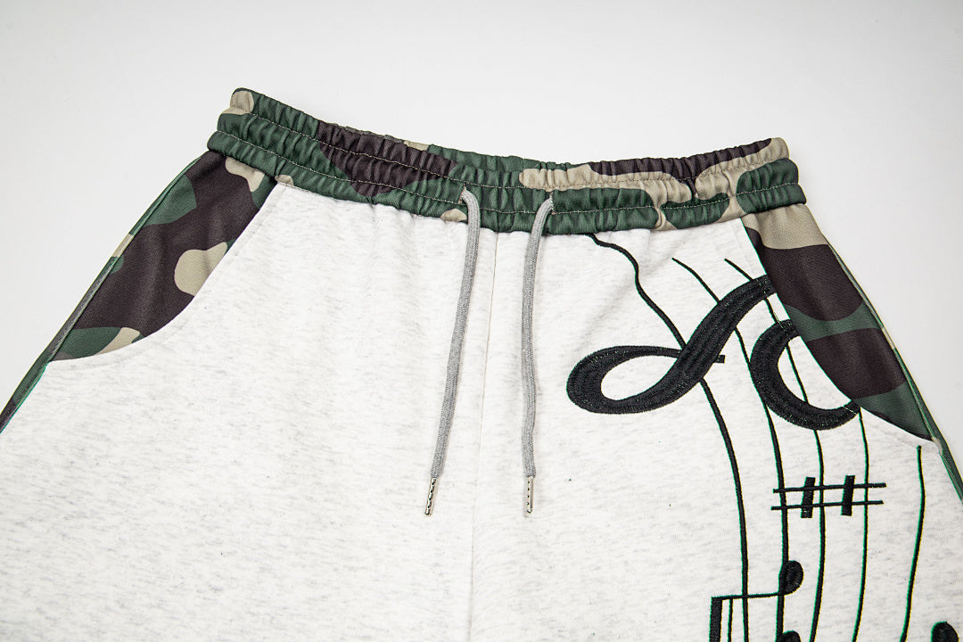 Camouflage sweatpants styled for a casual everyday look
