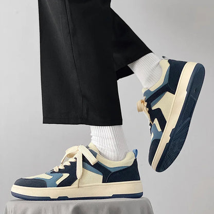 Canvas trainers displayed at an angle to highlight their casual streetwear design
