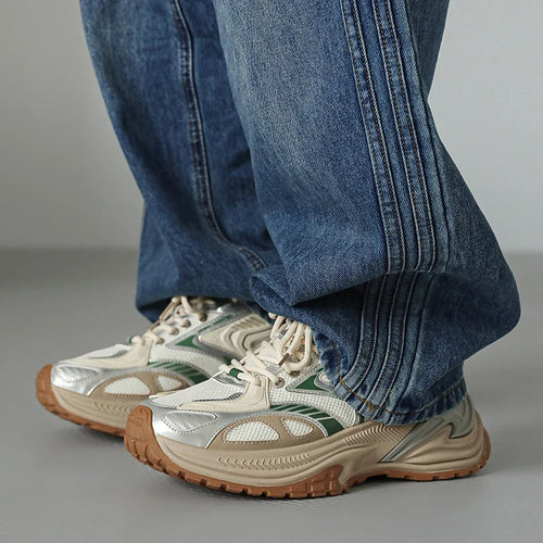 Chunky sports trainers with a bold Y2K streetwear design